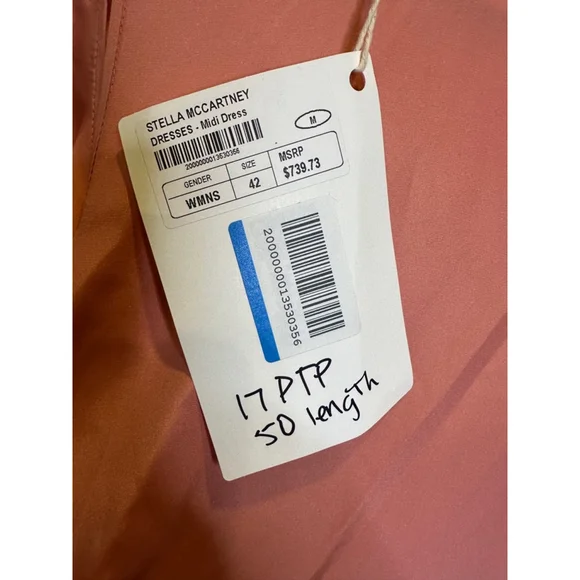 STELLA MCCARTNEYRosa Flutter Silk Midi Dress Medium‎